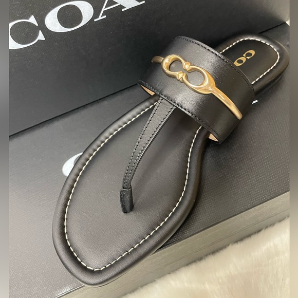 New in box Coach Jada Sandal Black size 5 - Picture 4 of 9